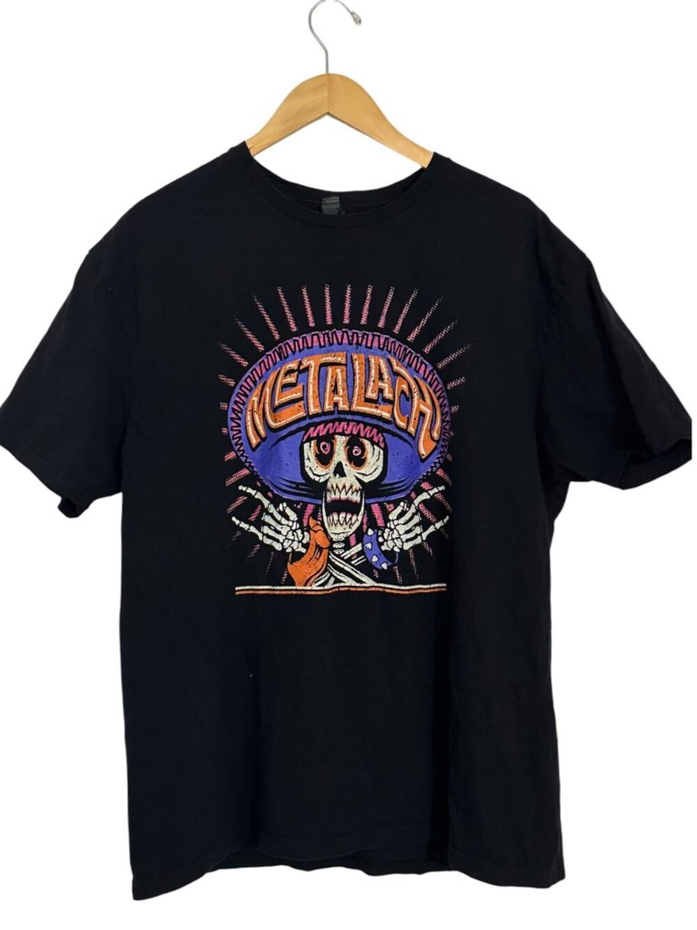 Metalachi T Shirt Heavy Metal Mariachi Graphic Band Tee Black Skull Sombrero